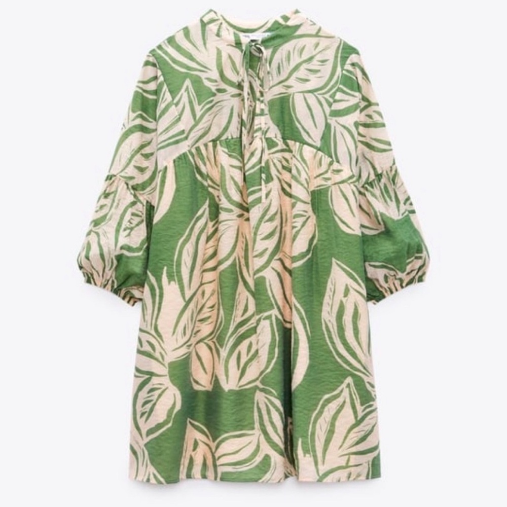 Zara printed mini dress